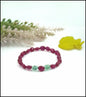 Natural Ruby and Emerald Stretchable Bracelet - 7 Inch